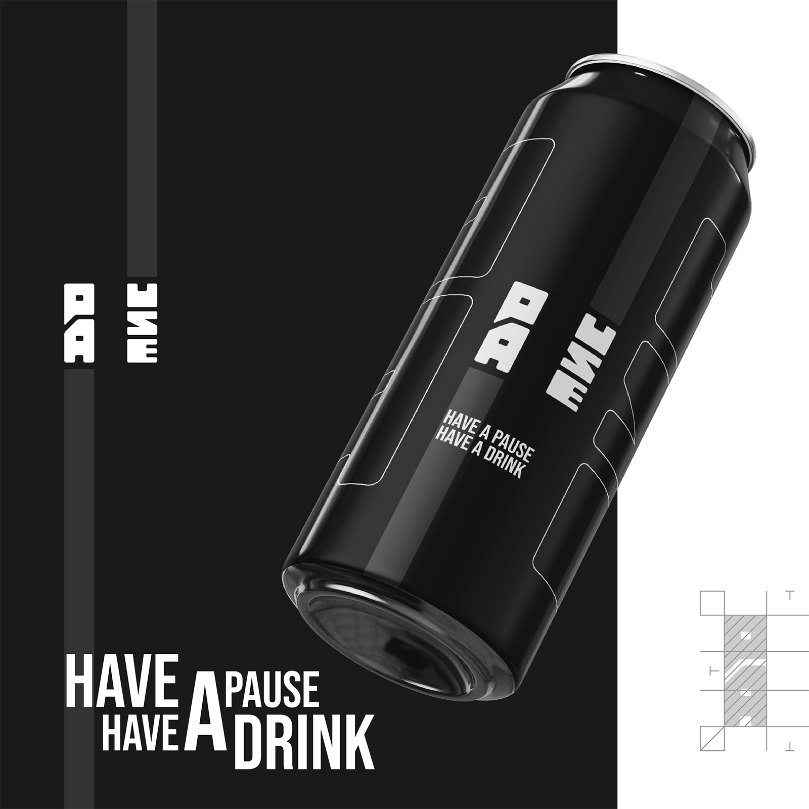 pause energy drink logo